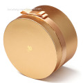 Metallic Gold Cosmetic Round Paper Box
